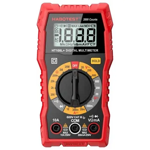 Multimetrs Habotest HT108L — DC līdz