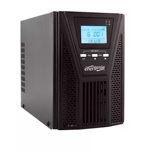 Nepārtraukta barošana UPS ENERGENIE (by Gembird) EG-UPSO-1000 1 kVA (900 W) dubultās konversijas, 4x Type F, 9 Ah VRLA, LCD, Tower