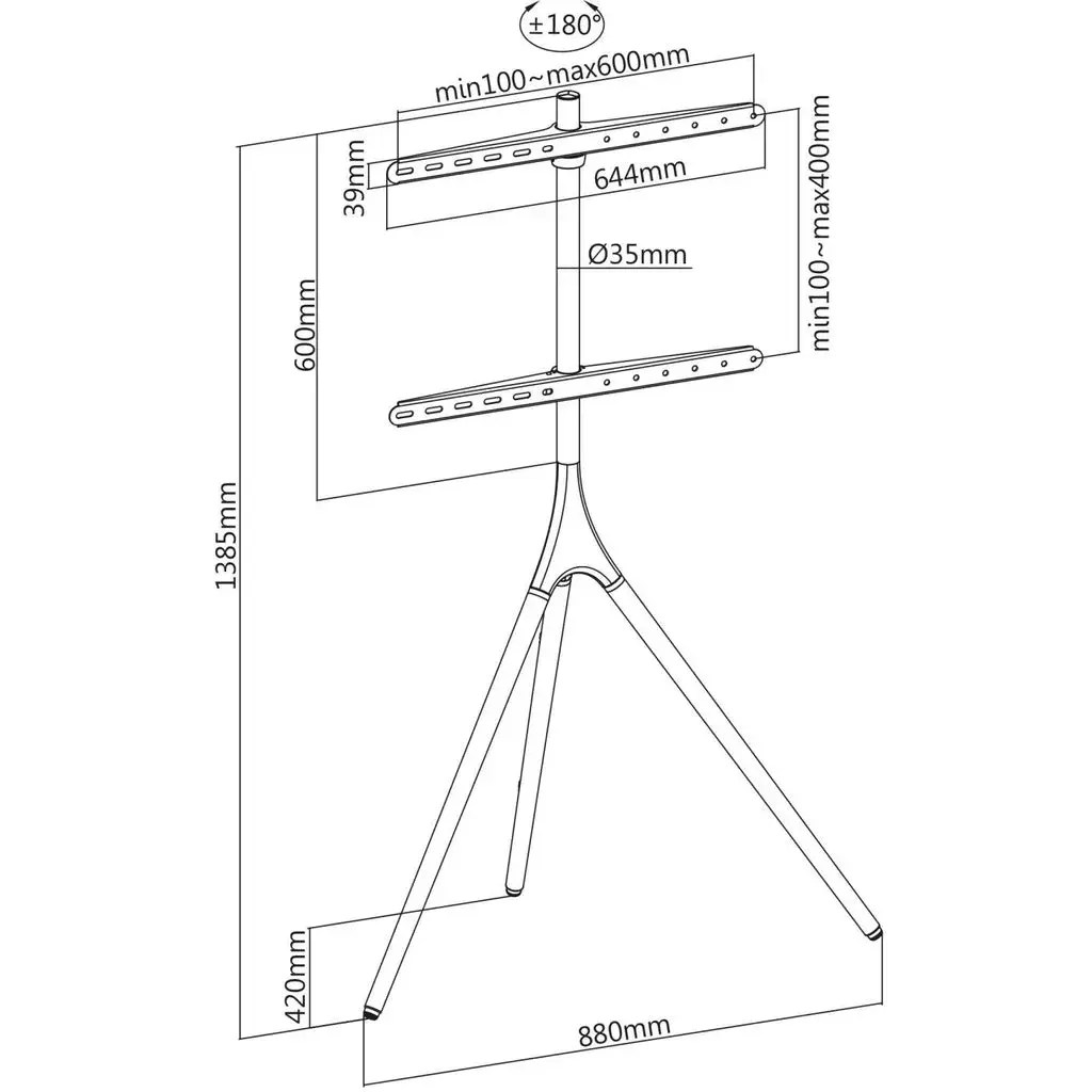 Tripoda grīdas statīvs, Manhattan, 1 ekrāns Photo 10
