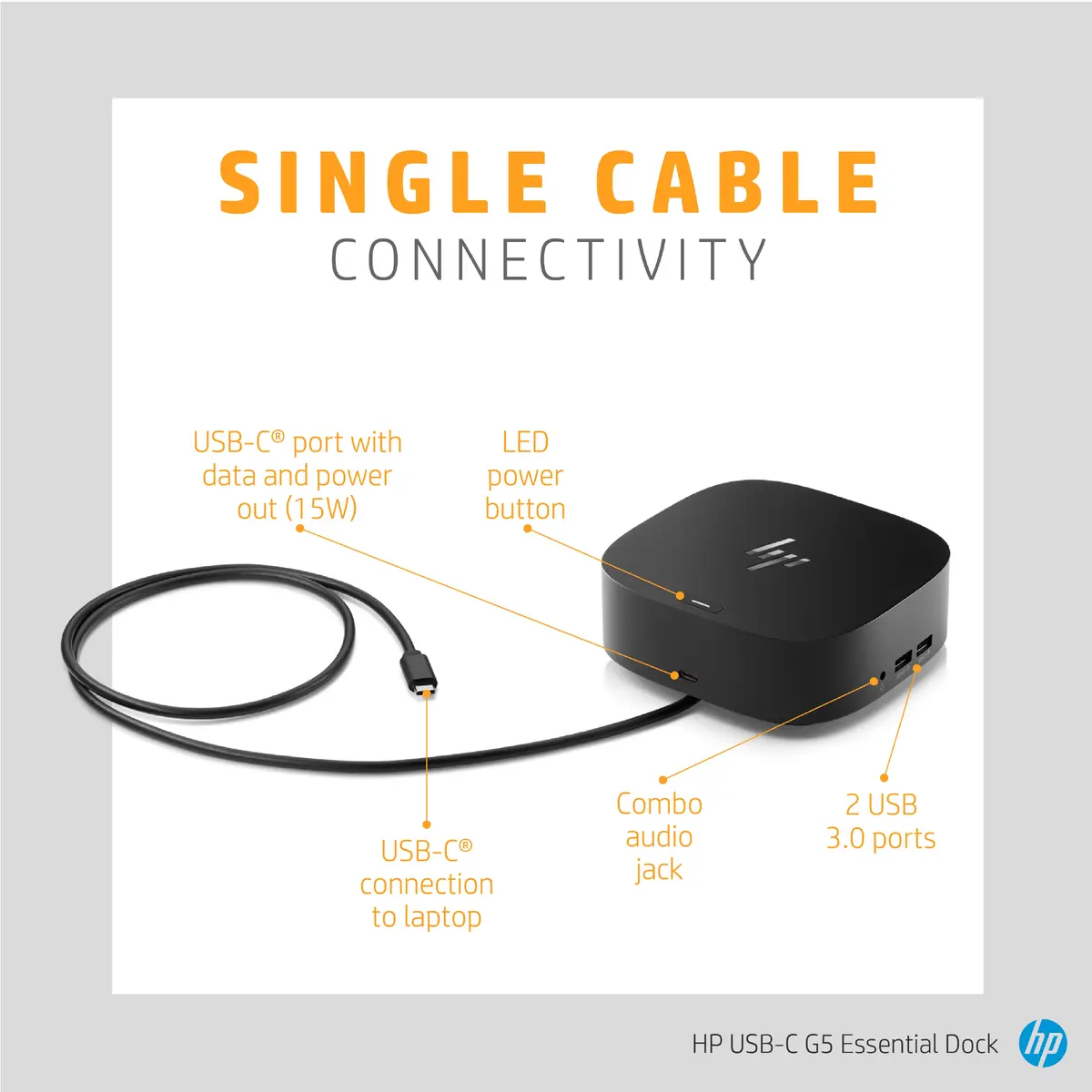 Док-станция HP USB-C G5 Essential Dock Photo 6