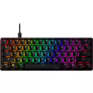 Mechanical Gaming Keyboard HyperX Alloy Origins 60 — 60% layout, HX Red switches, Wired USB, RGB, 1.8 m cable, Black