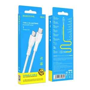 Borofone BX51 Lightning to USB-C cable 3A / 12W white