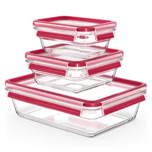 Box EMSA CLIP & CLOSE N10509 Rectangular Transparent 3 pc
