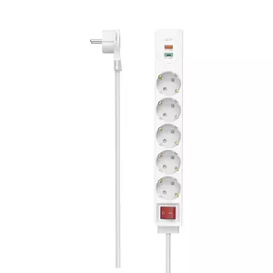 Удлинитель Hama 00223186 1.4м 5 розеток для внутреннего использования белый