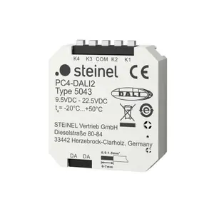 Steinel PC4‑DALI‑2 wall control unit, white, button control, 43×15×50 mm, -20–50 °C