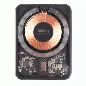 Power bank 4smarts UltiMag Lithium Polymer LiPo 5000 mAh wireless, USB-C, 2.5 A, Carbon