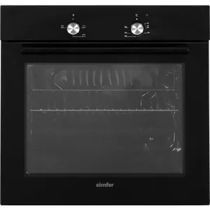 Simfer Oven 8004AERSP 62 L, 4 (0+3) Function, Easy to Clean, Mechanical control, Height 60 cm, Width 60 cm, Black