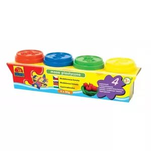 Dromader Plastic Mass Modeling Clay Set 4 x 50g