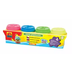 Modeling Clay Set Dromader Masa Plastyczna 4×50 g neon — 4 neon colors, 50 g each