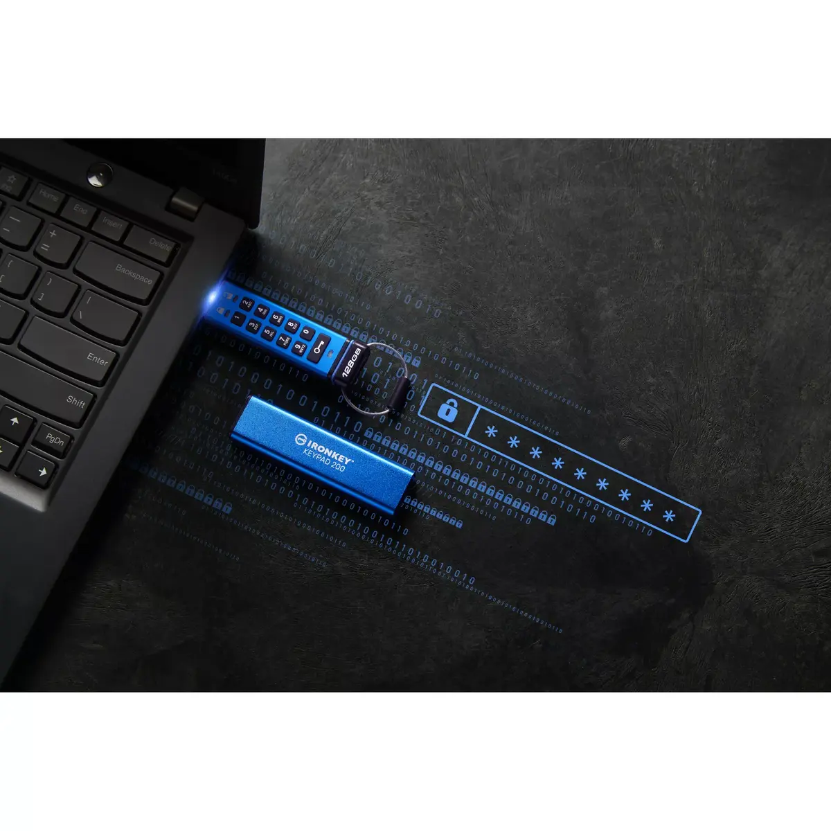 USB zibatmiņa Kingston 128GB IronKey Keypad 200 Photo 9