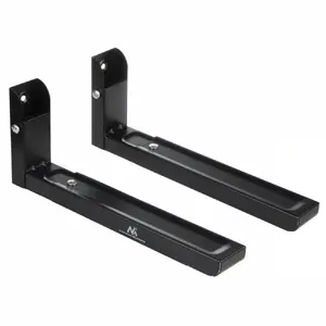 Mounting bracket for microwave MACLEAN MC-915B — adjustable solid metal, supports up to 30 kg, black