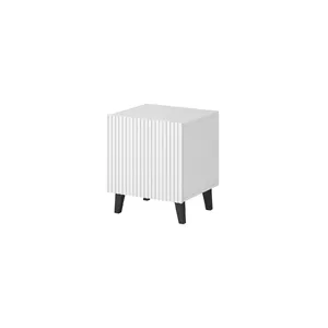 Nightstand cama meble PAFOS 2 pcs, 45x40x51 cm, white matt, MDF/particle board, 16 mm frame