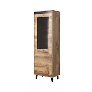 Storage cabinet cama meble NORD 60×38×182.5 cm oak wotan/anthracite, floorstanding