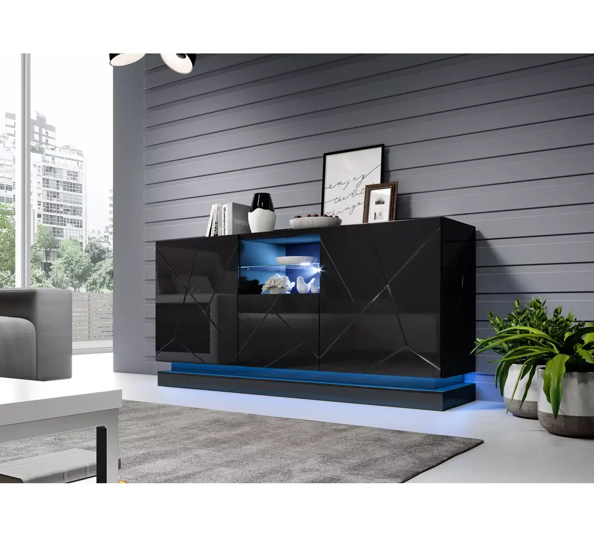 Kumode cama meble QIU 2D1K 150x41,5x75 Photo 3