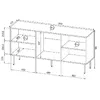 Kumode cama meble HOLE 152x42,5x74,5 cm Photo 4