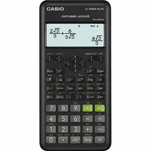Scientific calculator CASIO FX-350ES Plus 2nd, pocket, 2-line display, 12 digits, battery, black, 162×77×11 mm