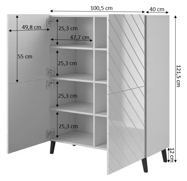 Plaukts cama meble ABETO 1005×400×1215 mm Photo 3