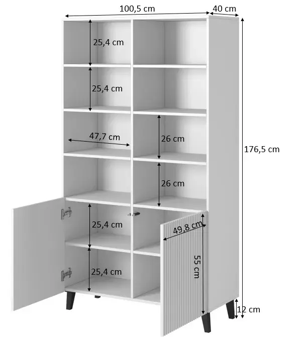 Plaukts cama meble PAFOS 100×40×176,5 cm Photo 4