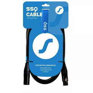 Кабель XLR SSQ SS-1838 — 1 м, XLR штекер на XLR гнездо, чёрный