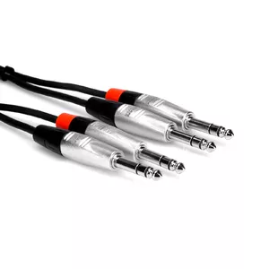 Аудиокабель Hosa HSS-005X2 2 x 6,35 мм TRS — 2 x 6,35 мм TRS, 1,5 м, чёрный