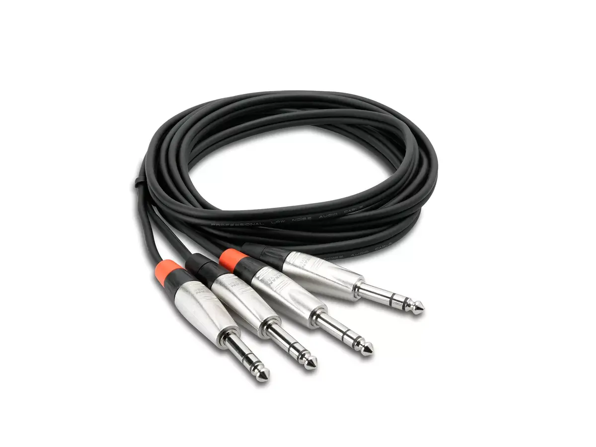 Hosa HSS-005X2 1,5 м аудиокабель 2 x 6,35 мм TRS Photo 2