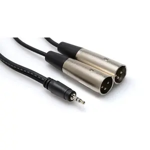 Audio kabelis Hosa CYX-403M — 3 m, 3,5 mm vīrietis uz XLR 3-pin siev., melns
