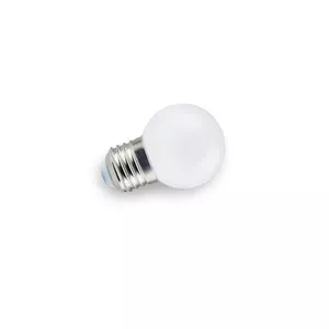 LED spuldze E27 230V G45 1W, silti balta, LEDOM