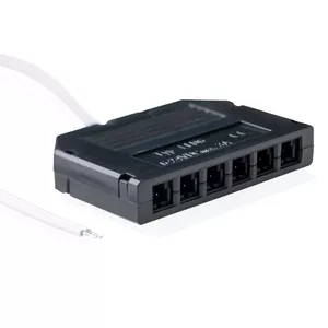 LED connection box LEMLUX L813-HUB6 — 6 x female sockets, 30 cm wires
