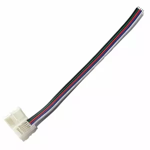 LED strip connector LEMLUX LED-CON-RGBW with 10 mm fit and 15 cm wire for RGBW strips
