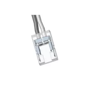 LED strip connector LEMLUX COB-CON10B for 10 mm COB strips, transparent housing, 15 cm wire