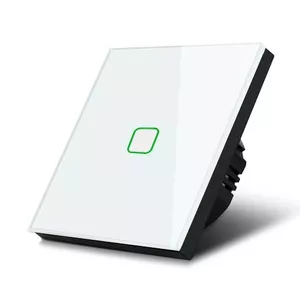 Wall Touch Toggle Switch MACLEAN MCE713W — 1-fold recessed angular touch cross/stair switch with color-change LED backlight
