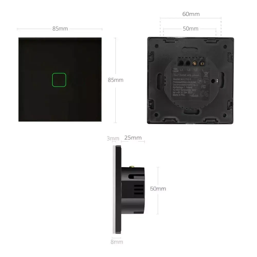 Wall light switch MACLEAN MCE713B Photo 5