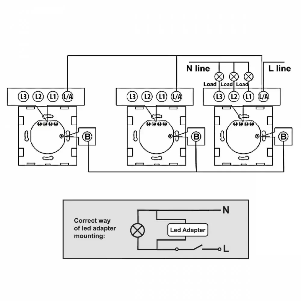 Wall light switch MACLEAN MCE713B Photo 7