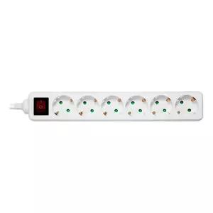 Удлинитель Deltaco GT-0650 1.5м 6 AC розеток для внутреннего использования белый