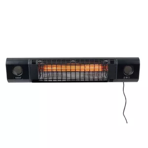 SUNRED Heater SOUND-2000W, Sun and Sound Ultra Wall Infrared, 2000 W, Black