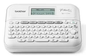 Принтер этикеток Brother PT-D410, термотрансферная печать, 180 x 180 DPI, 20 мм/сек, QWERTY-клавиатура, USB