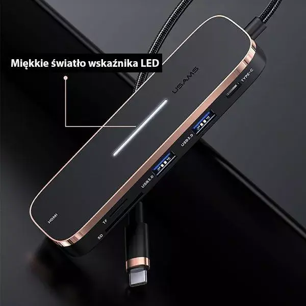 USB‑C hub usams SJ578HUB01 — 3×USB, HDMI Photo 4