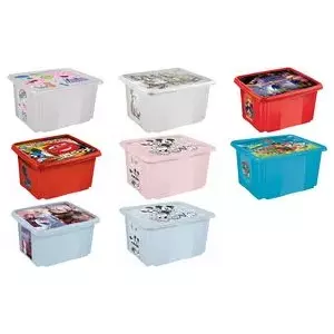 Storage box with lid keeeper Paw Patrol 30 L, light blue, 45×35×27 cm