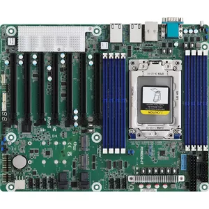 Servera mātesplate ASRock ROMED8-2T/BCM, AMD EPYC 7003, Socket SP3, ATX, 8× DDR4 DIMM, 3× RJ-45, 10× SATA III, 7× PCIe x16 Gen4