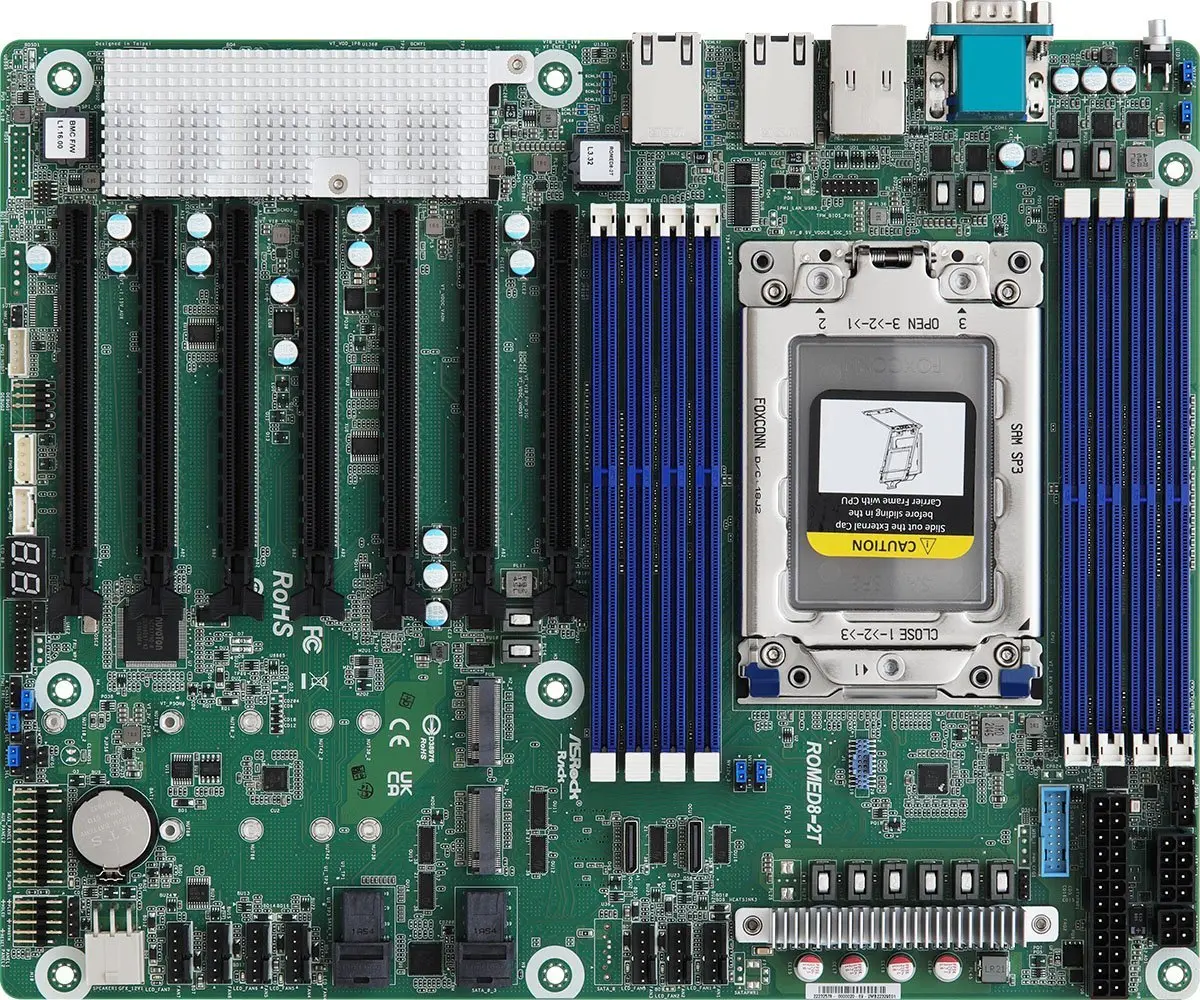 ASROCK ROMED8-2T/BCM Mātesplate AMD EPYC 7003