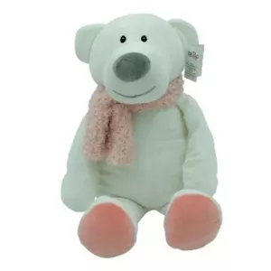 Soft toy bear TULILO Camille 35 cm with pink scarf