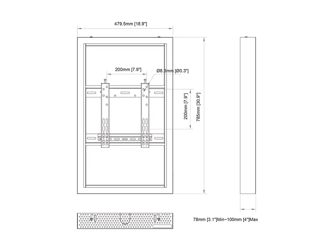 Multibrackets M Pro Series Enclosure 32" Wall Small Black Photo 6
