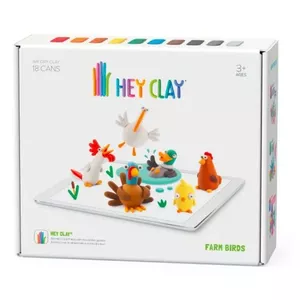 Modelling clay set TMTOYS Hey Clay — 'Birds from the Farm' kit, mouldable plasticine figures