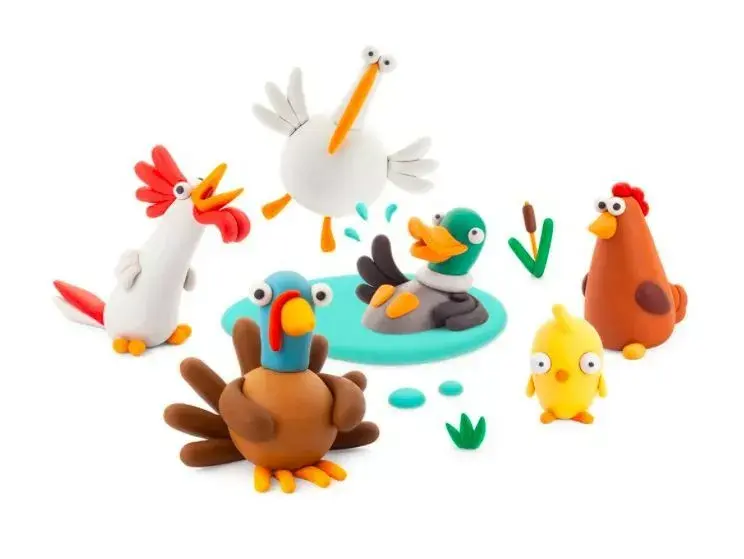 TMTOYS Hey Clay — komplekts 'Putni no saimniecības' Photo 2