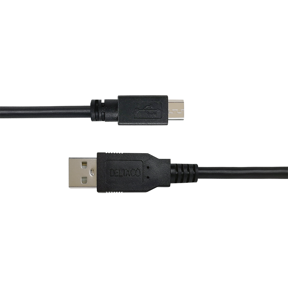 DELTACO USB 2.0 Micro B cable 2 m Photo 2