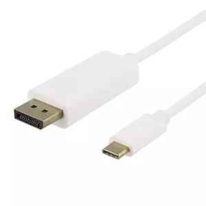 Video Cable Adapter Deltaco 00140016 2m USB Type-C DisplayPort White