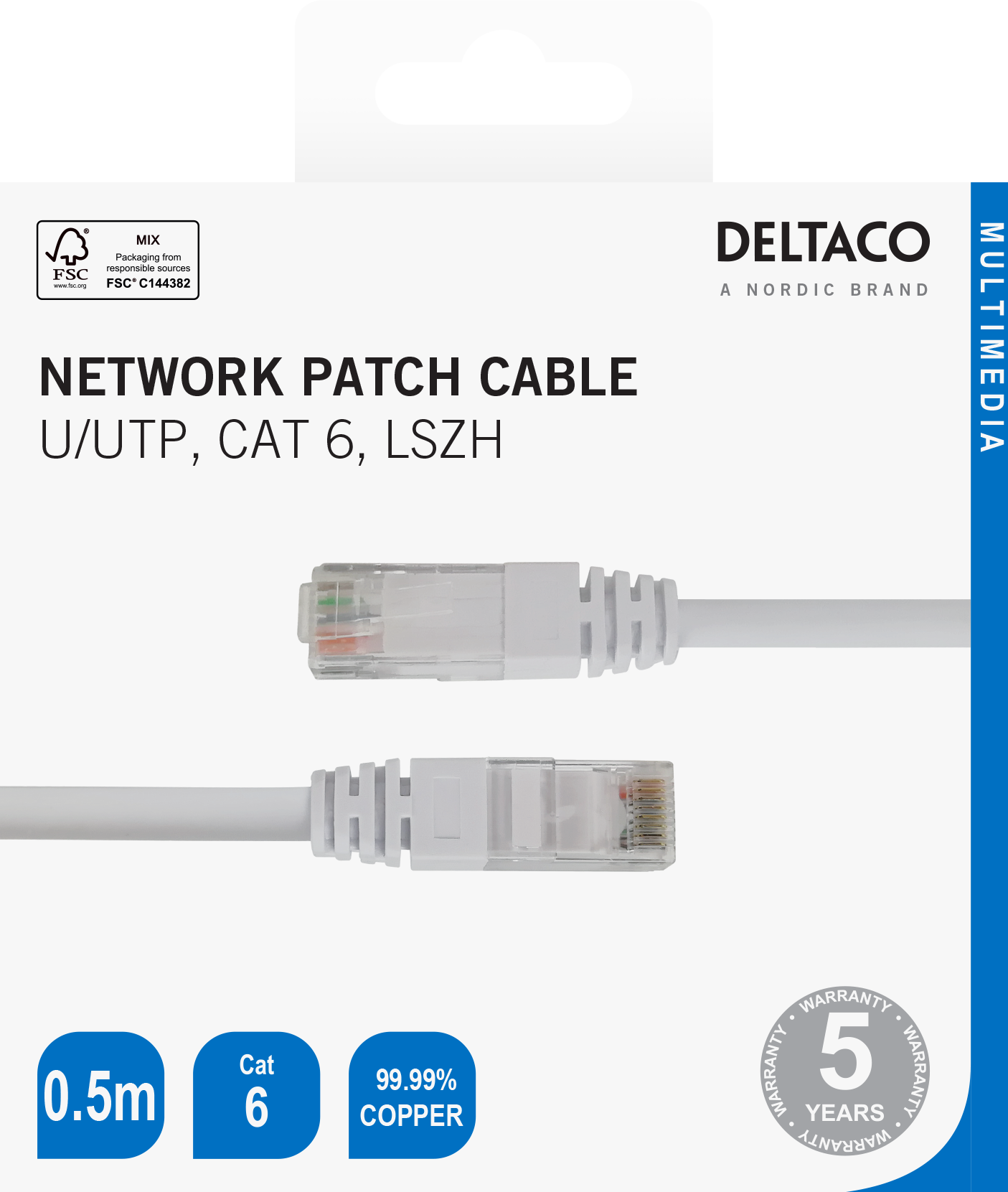 Tīkla kabelis DELTACO U/UTP Cat6 Photo 3