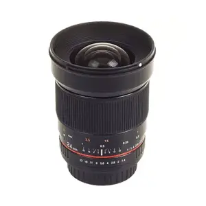 Wide-angle lens Samyang 24mm f/1.4 ED AS UMC for Pentax — 13 elements/12 groups, 0.25 m close focus, Pentax KA mount, black