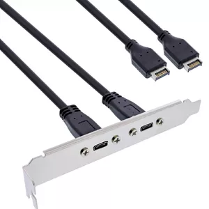 InLine Slot bracket USB-C to USB 3.2 front panel Key-A internal 0.5m