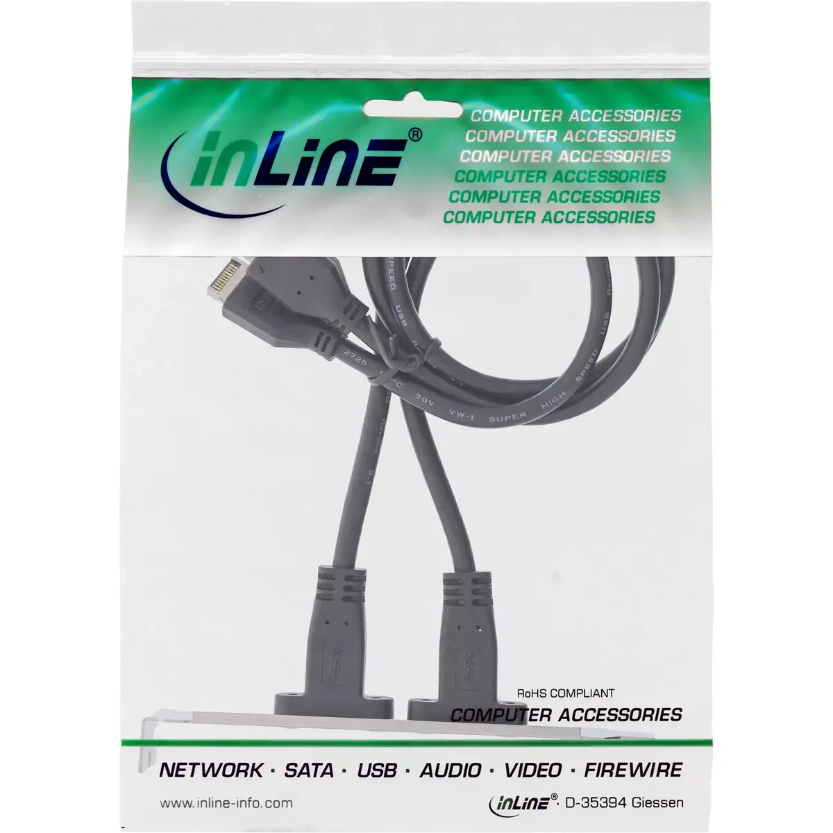 InLine Slot bracket USB-C to USB 3.2 front panel Photo 2